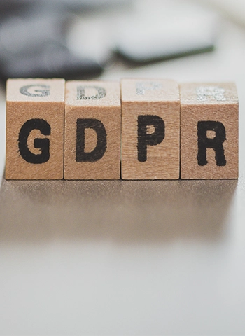 GDPR letters on blocks