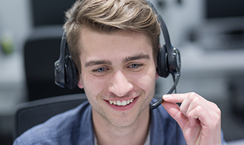 Customerservice man with headset