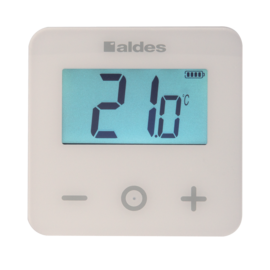 Thermostat d'ambiance sans fil à transmission par onde radio et touches tactiles