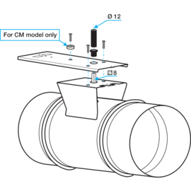 Teilesatz Motorplatte für RGE Ø 355 bis 500 mm