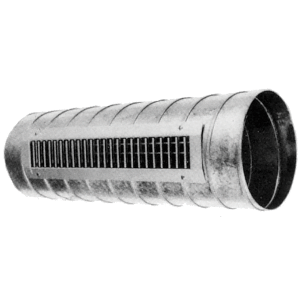 grille de ventilation sur conduit circulaire galvanisé