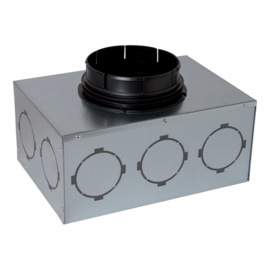 Caisson métallique OPTIFLEX® 10 piquages conduit circulaire avec entrée Ø 160 Sol