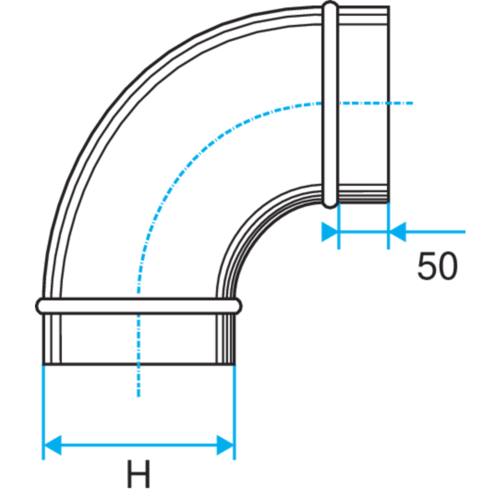 Coude Vertical Oblong : CVO 90°