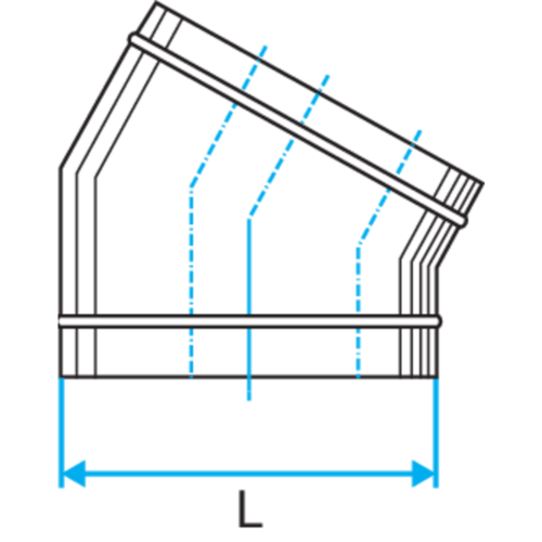 Coude Horizontal Oblong : CHO 30°