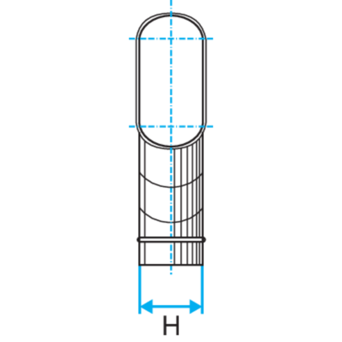 Coude Horizontal Oblong : CHO 45°