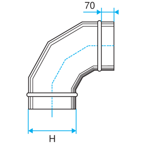 Coude Vertical Oblong : CVO 90°