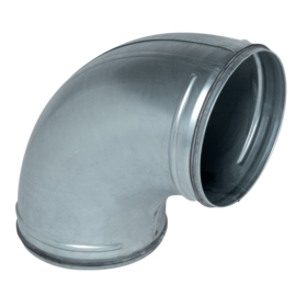 C 90° GALVA+joint - Ø 125 mm embouti