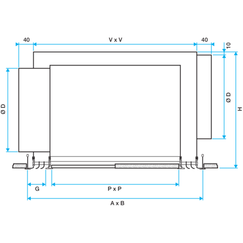 Serie ALD 610 K Combined - immissione + estrazione - alluminio