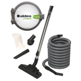 Kit centrale C.Compact + set di pulizia (flessibile, asta, impugnatura e accessori)