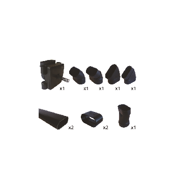 Kit réseau et prises pour passage vertical de cloison sèche